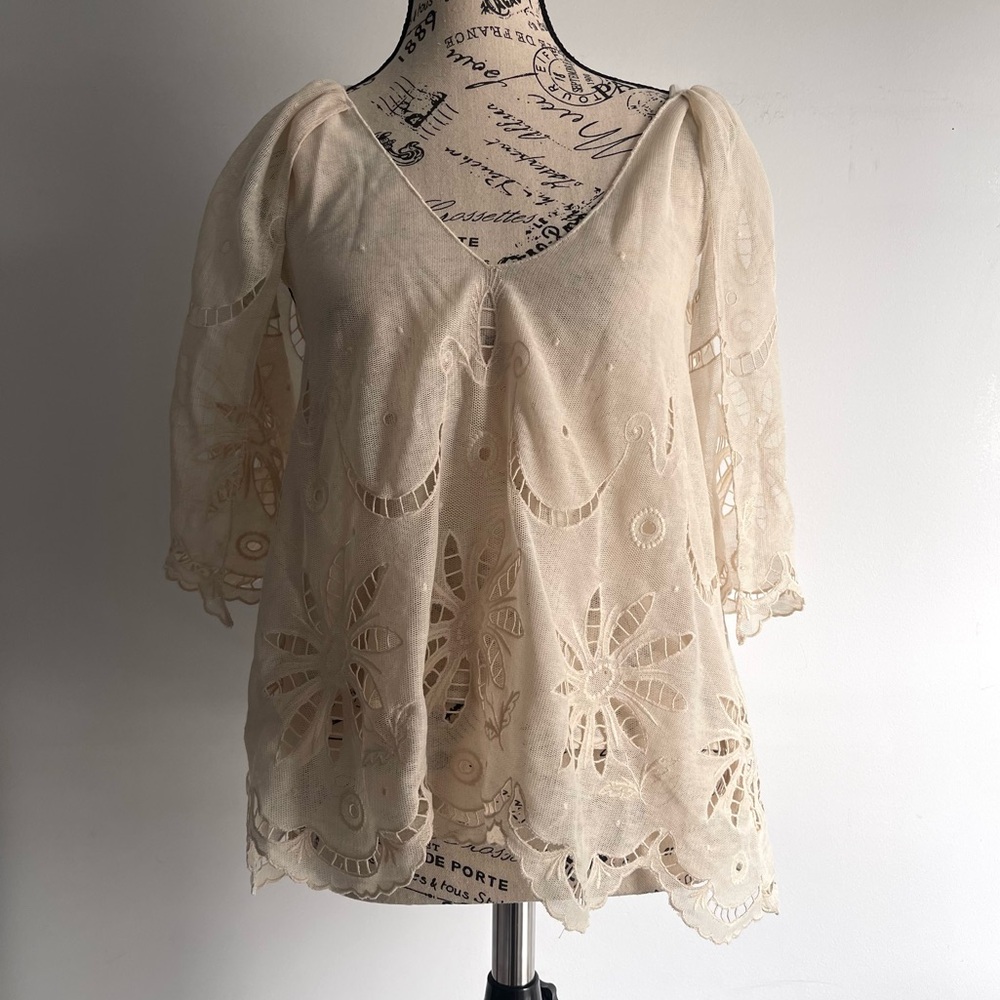 The GREAT. Lace Top